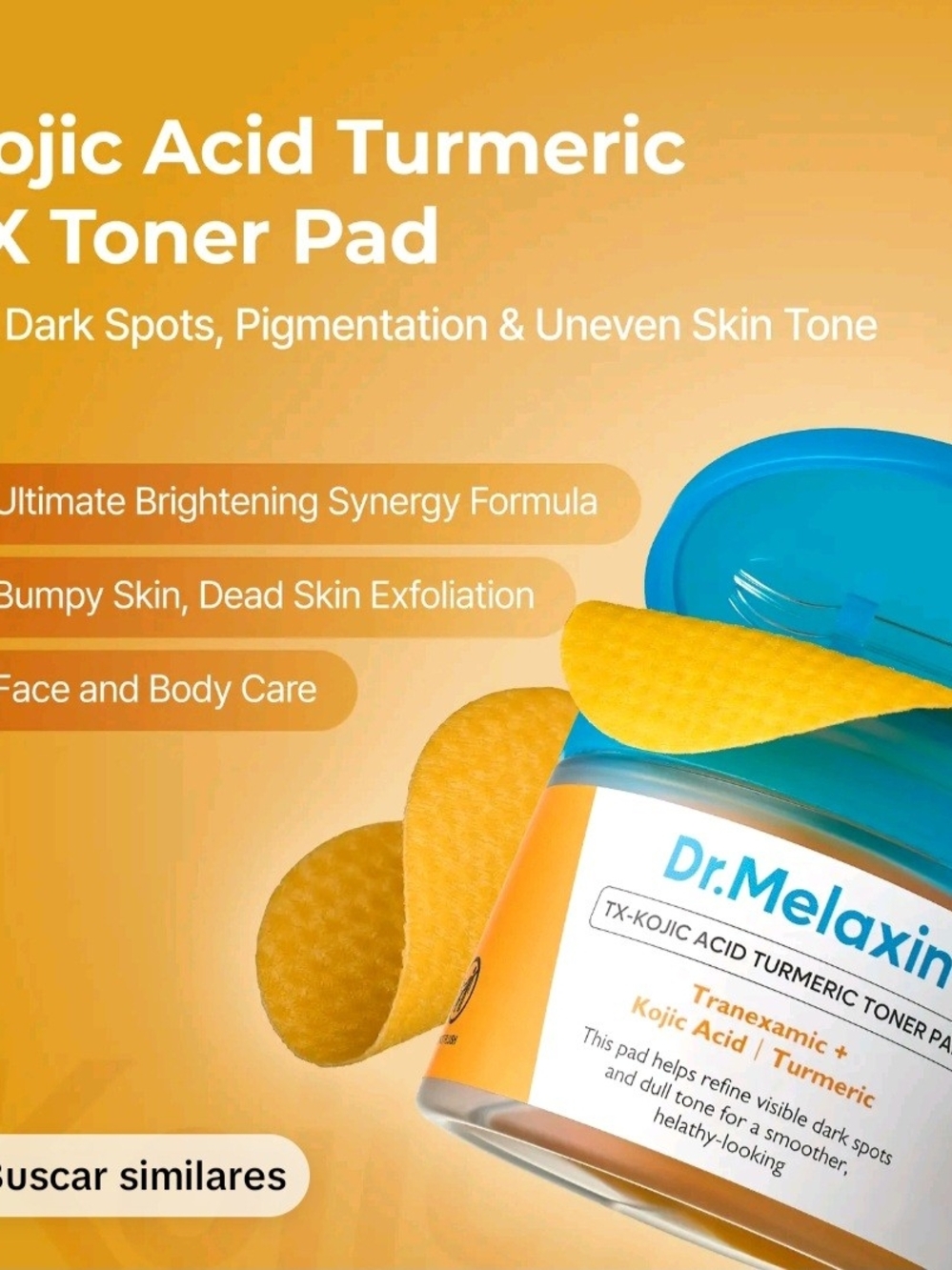 Turmeric Toner Pads — Blue & Yellow - Picture 2 of 6